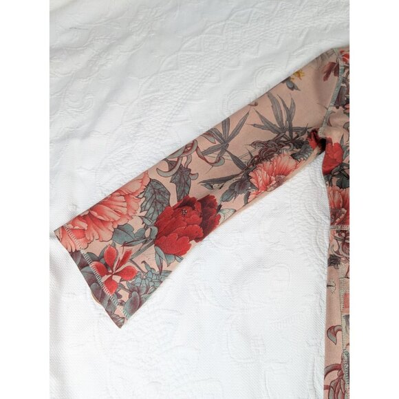 Solitaire Anthropologie Jacket Cardigan XS Faux Suede Floral Open Front Boho - Picture 13 of 14